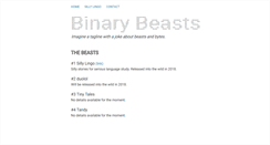 Desktop Screenshot of binarybeasts.com